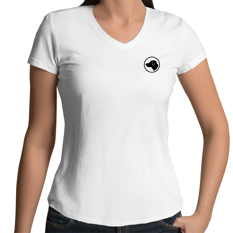 white  t-shirt black lab logo