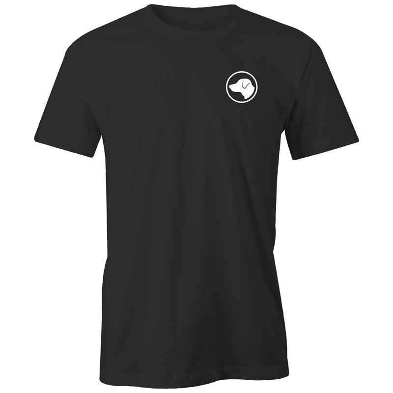 black t-shirt black lab logo