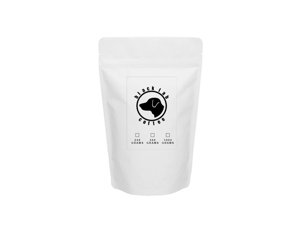 Coffee bag white with dog logo